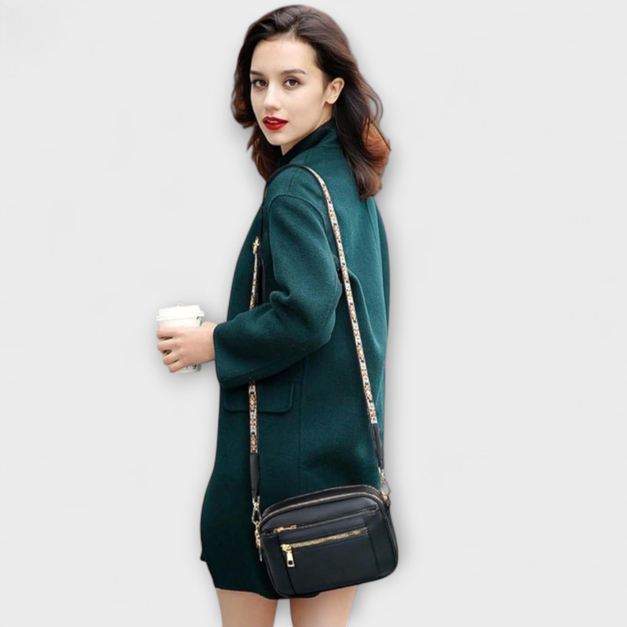 Klara™ - Elegant Läderaxelväska