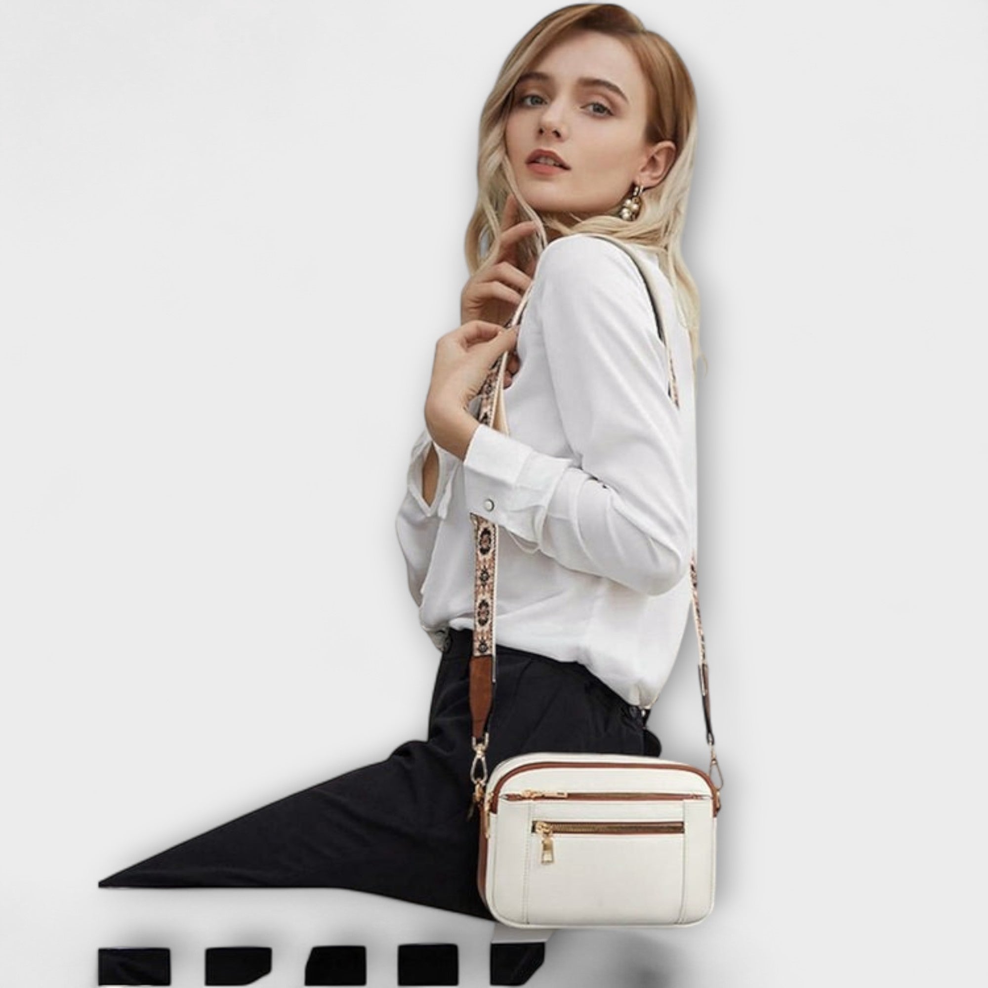 Klara™ - Elegant Läderaxelväska