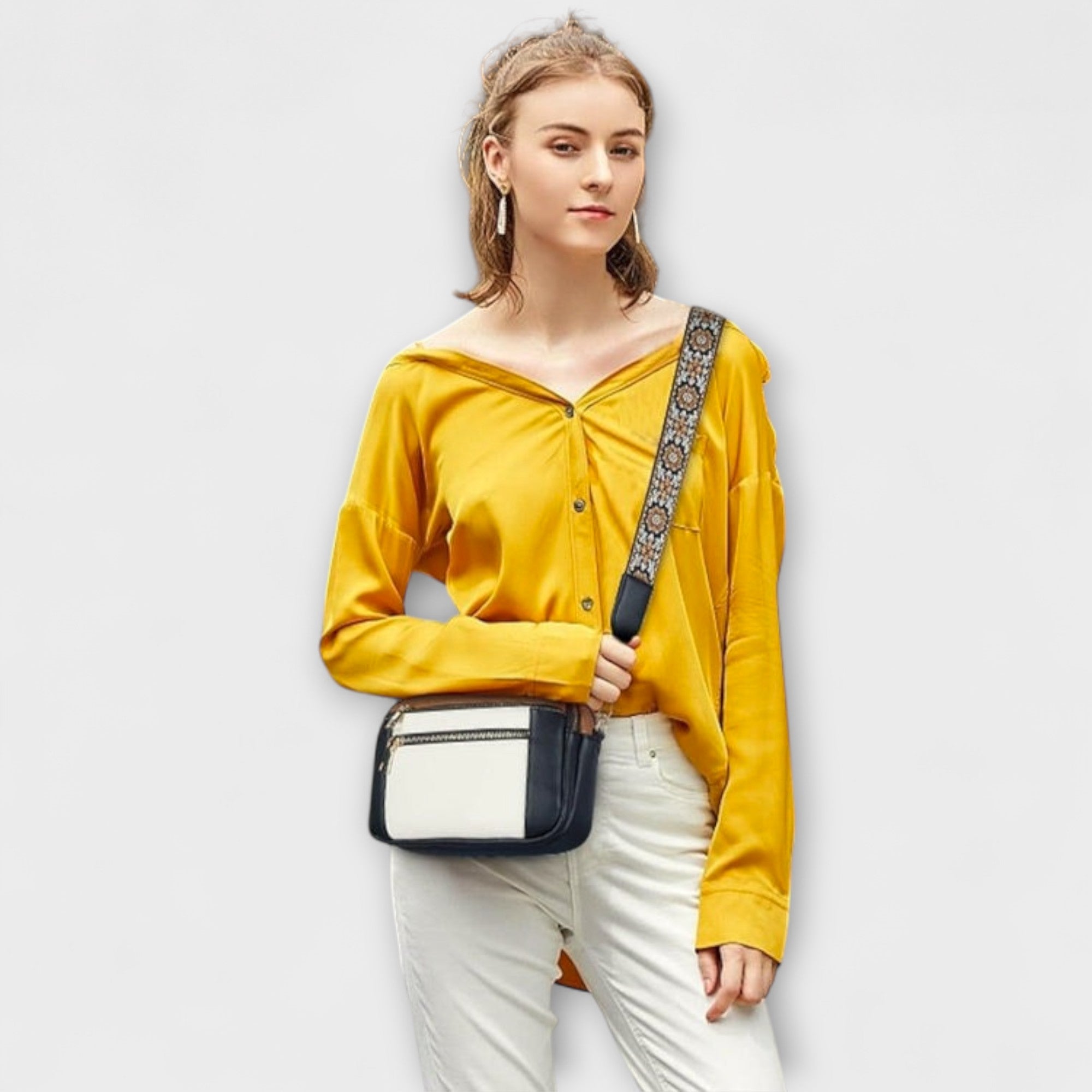 Klara™ - Elegant Läderaxelväska